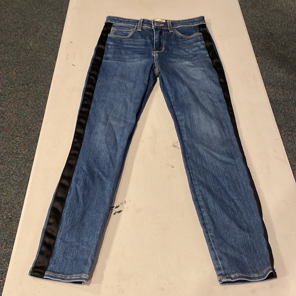 NWOT L’AGENCE SKINNIES WITH BLACK SATEEN STRIP DOWN THE SIDES!! - Picture 3 of 7